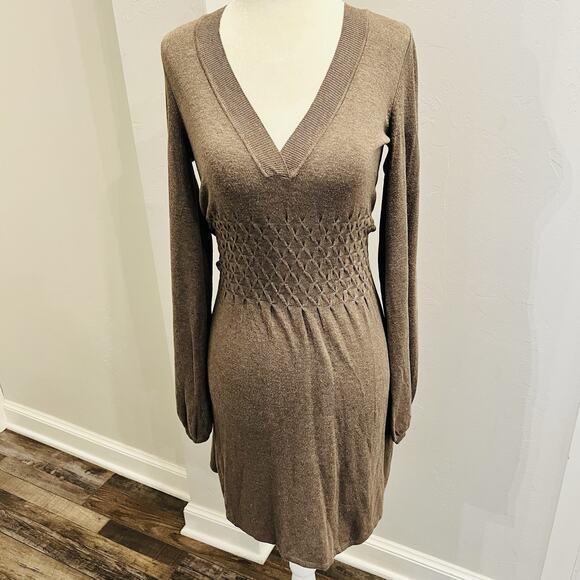The Limited Dresses & Skirts - The Limited Women’s Brown Woven V Neck Dress XS